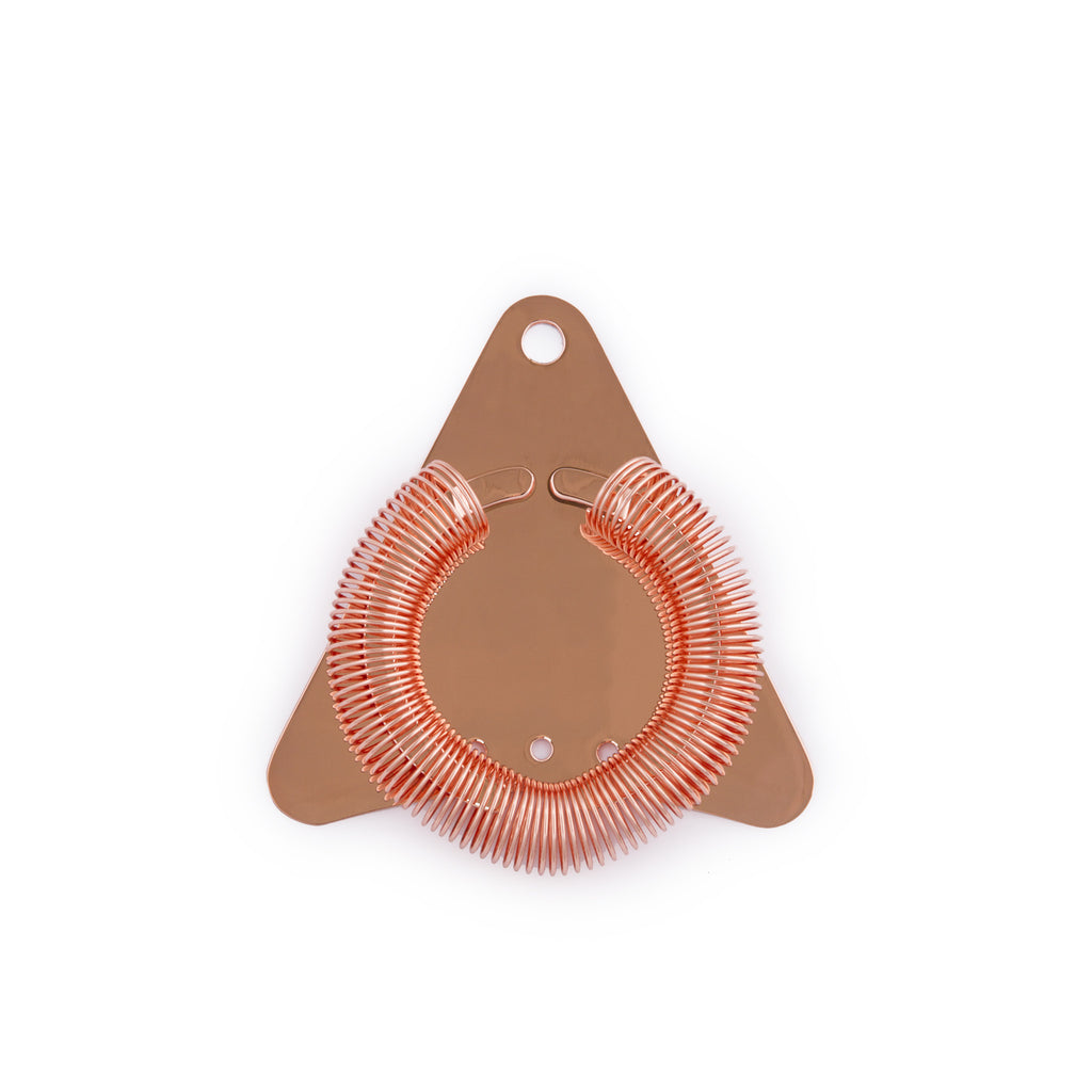 COLADOR ORUGA TRIANGULAR COBRE